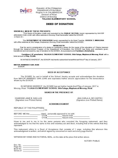 Deed of Donation Bisaya .